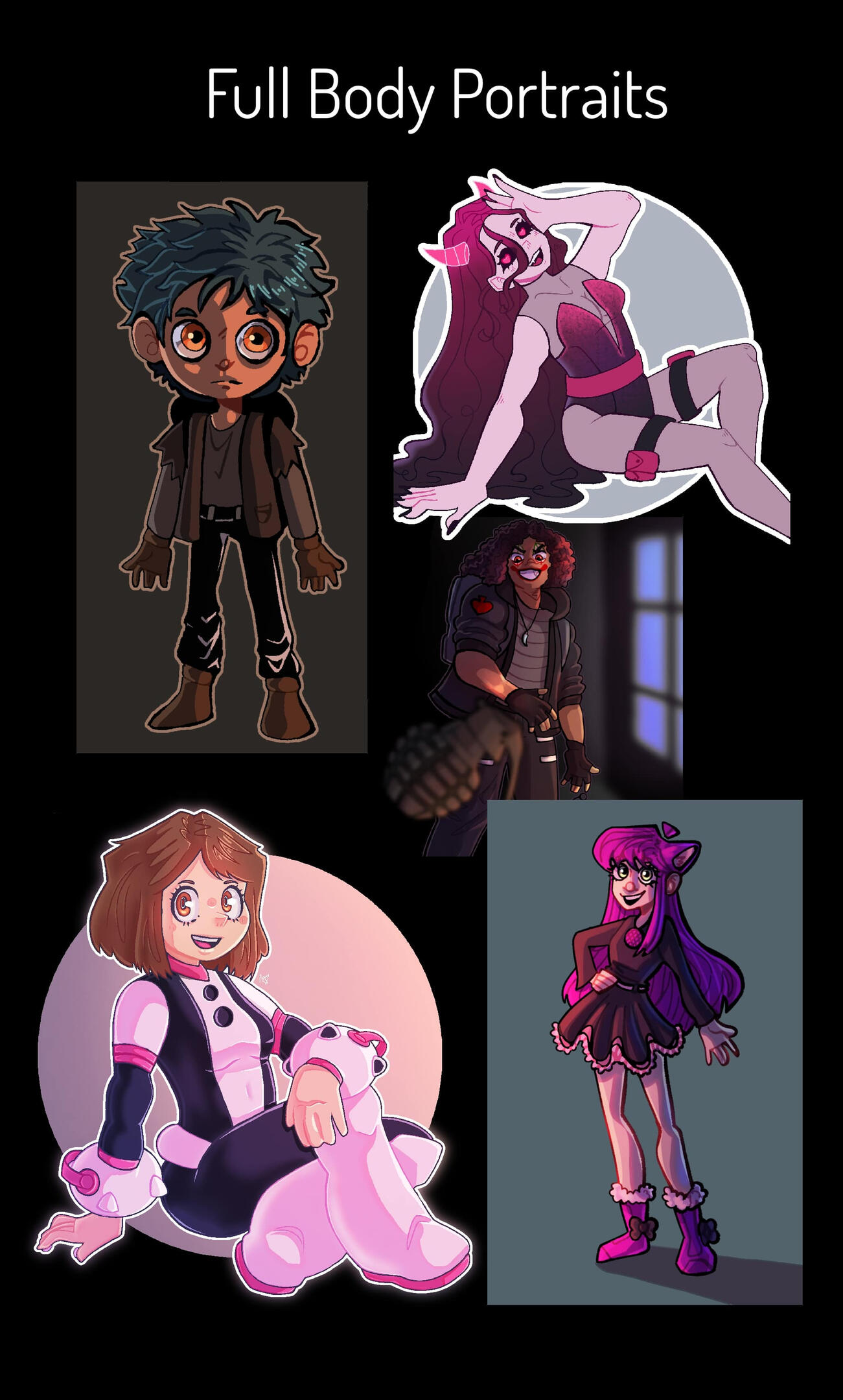 Full Body Portraits Examples of my full-body art.